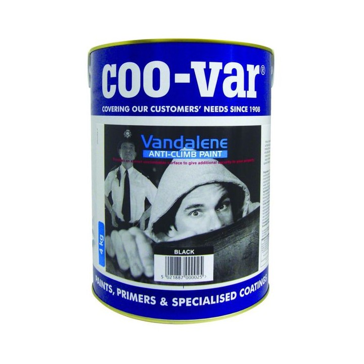 COO-VAR Vandalene Anti-climb Paint Black 4kg