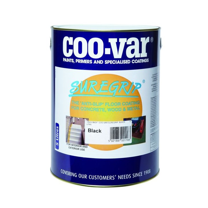 COO-VAR Suregrip Anti-slip Floor Paint Black 5L