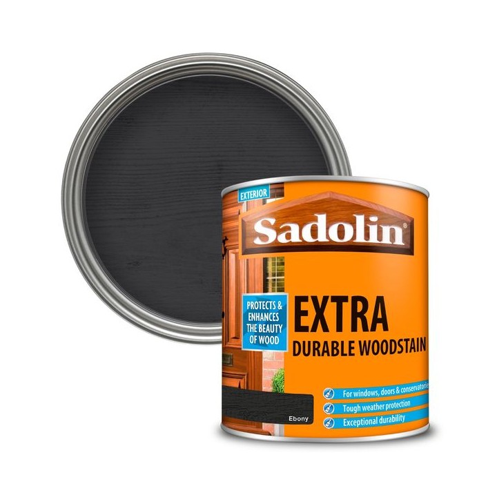Sadolin Extra Durable Woodstain 1L Ebony