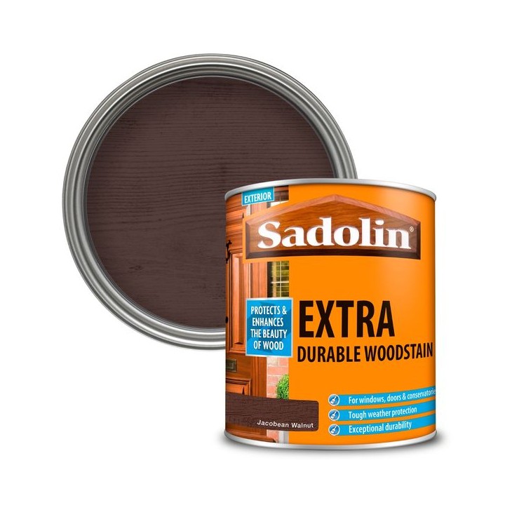 Sadolin Extra Durable Woodstain 1L Jacobean Walnut