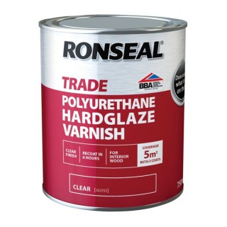 Ronseal Trade Polyurethane Hardglaze Interior Varnish 750ml