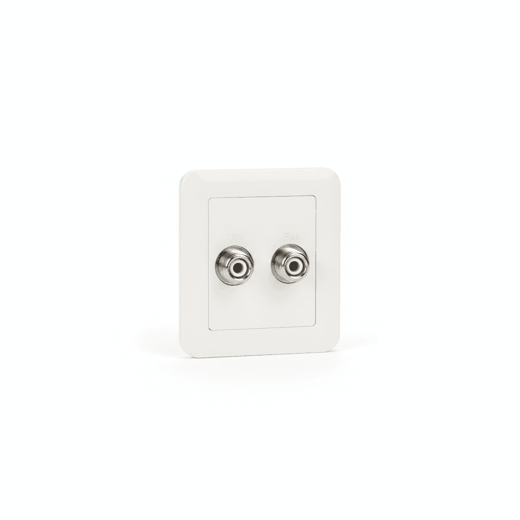 MK Twin Coaxial Socket TV/FM Socket K3523WHI