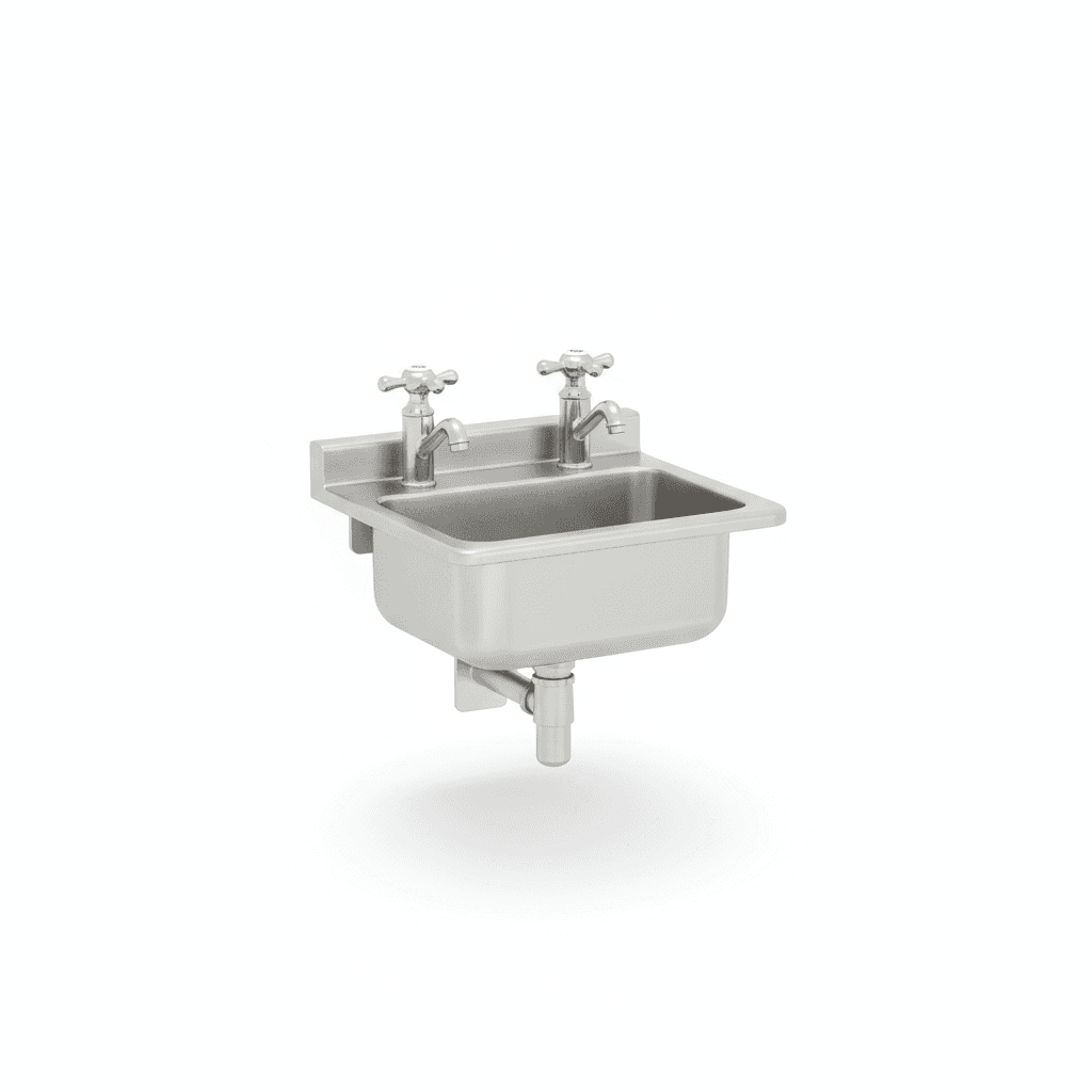 Franke WB18 Wall Hung Washbasin & Crosshead Taps S/Steel ...